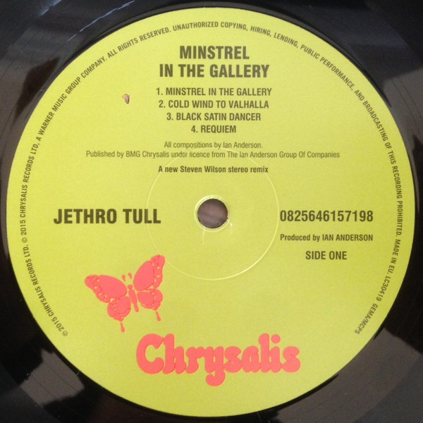 Jethro Tull - Minstrel In The Gallery (Steven Wilson Remix - 40th Anniversary) [Vinyl] | Chrysalis (0825646157198) - 3