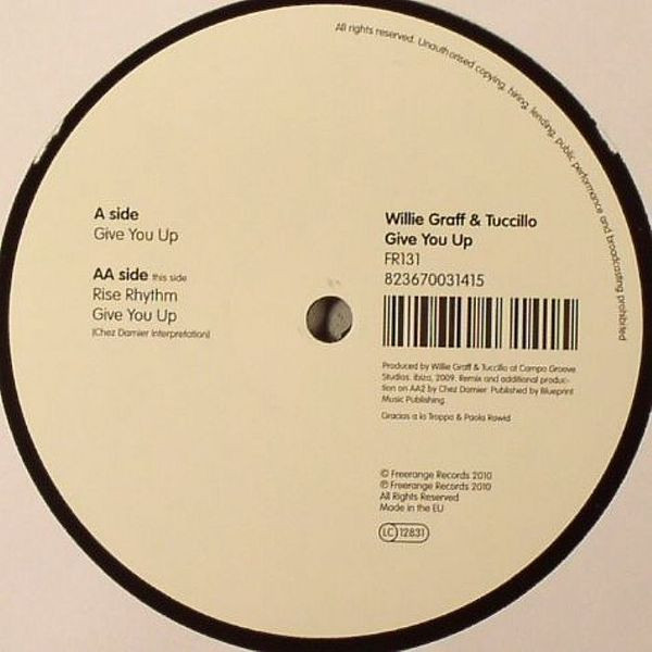 Willie Graff & Tuccillo - Give You Up | Freerange Records (FR131) - main