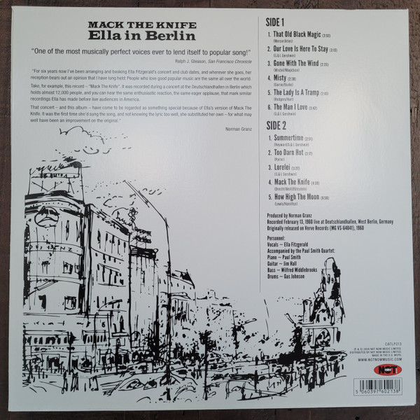 Ella Fitzgerald - Mack The Knife - Ella In Berlin | Not Now Music (CATLP213) - 2 Ella Fitzgerald - Mack The Knife - Ella In Berlin | Not Now Music (CATLP213) - 2