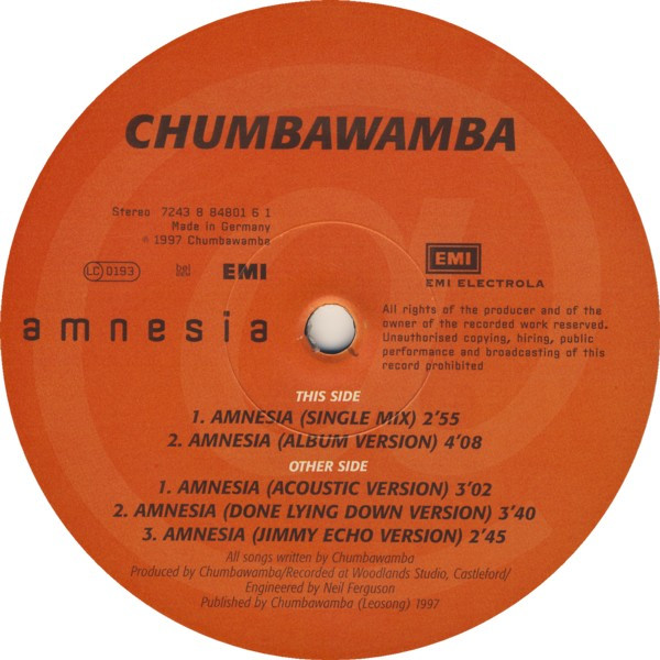 Chumbawamba - Amnesia | EMI Electrola (884 801-6) - 2 Chumbawamba - Amnesia | EMI Electrola (884 801-6) - 2