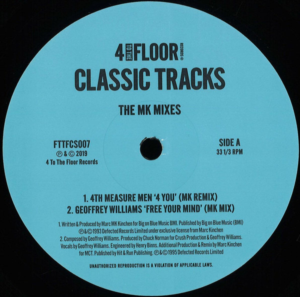 Various - The MK Mixes | 4 To The Floor (FTTFCS007)
