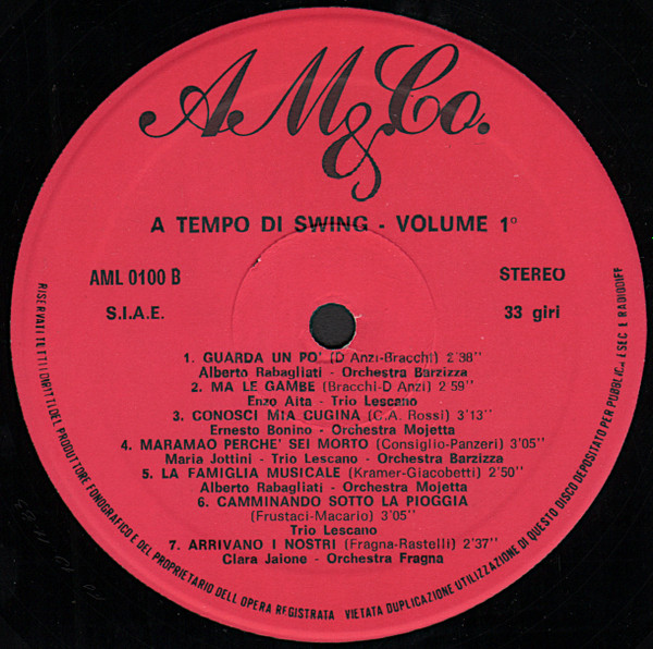 Various - A Tempo Di Swing Vol. 1 | AM & Co (AML 0100) - 4 Various - A Tempo Di Swing Vol. 1 | AM & Co (AML 0100) - 4