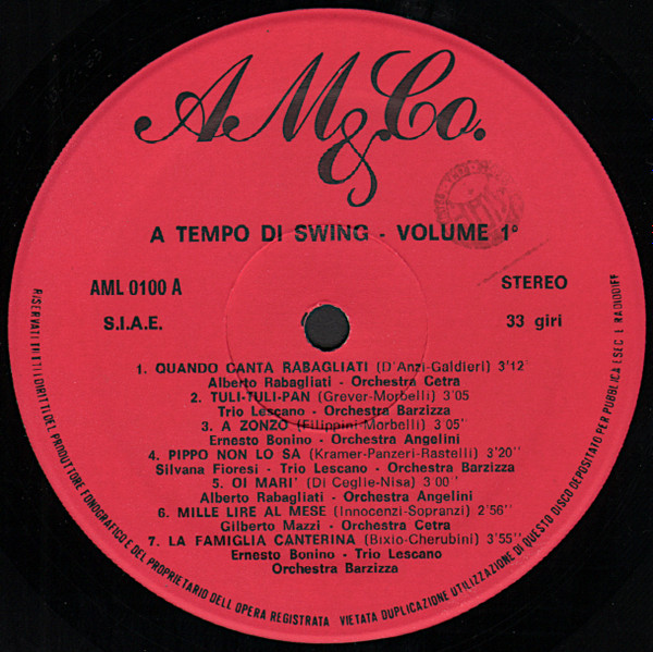 Various - A Tempo Di Swing Vol. 1 | AM & Co (AML 0100) - 3 Various - A Tempo Di Swing Vol. 1 | AM & Co (AML 0100) - 3