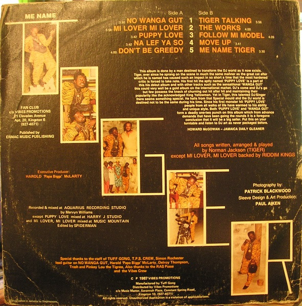 Tiger - Me Name Tiger | Vibes (V.P. 005) - 2 Tiger - Me Name Tiger | Vibes (V.P. 005) - 2
