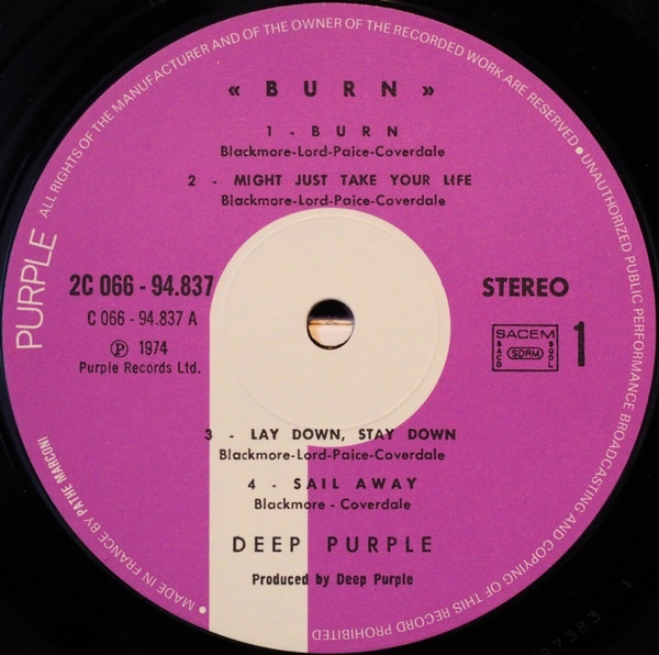 Deep Purple - Burn | Purple Records (2 C 066 - 94837) - 3 Deep Purple - Burn | Purple Records (2 C 066 - 94837) - 3