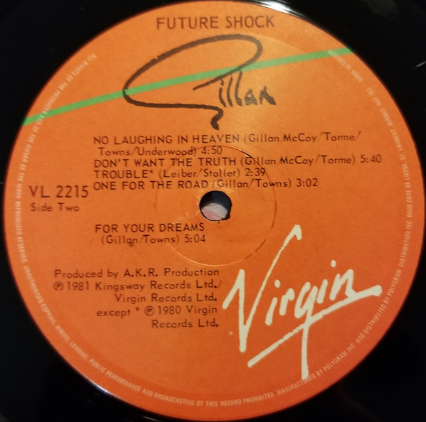 Gillan - Future Shock | Virgin (VL 2215) - 4