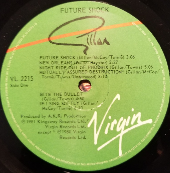 Gillan - Future Shock | Virgin (VL 2215) - 3