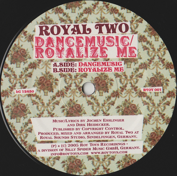 Royal Two - Dancemusic / Royalize Me | Roy Toys (RTOY 001) - 4