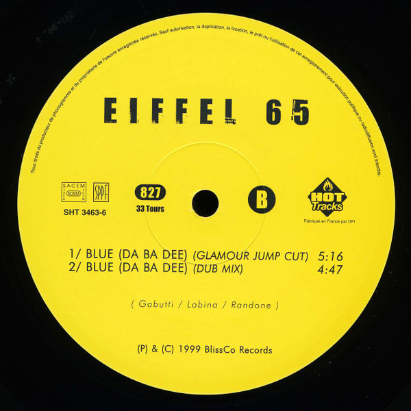 Eiffel 65 - Blue (Da Ba Dee) | Hot Tracks (SHT 3463-6) - 4 Eiffel 65 - Blue (Da Ba Dee) | Hot Tracks (SHT 3463-6) - 4