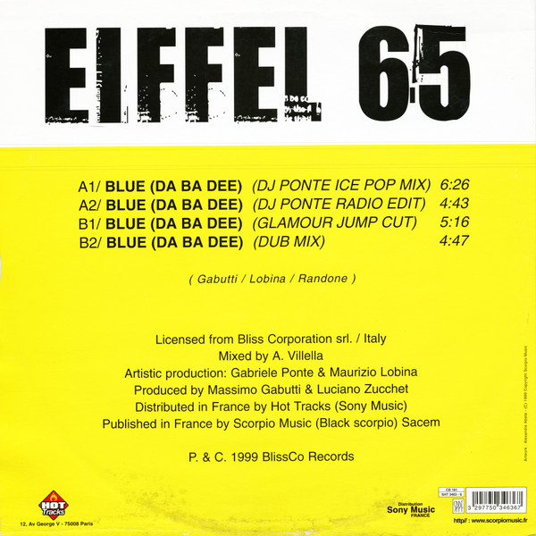 Eiffel 65 - Blue (Da Ba Dee) | Hot Tracks (SHT 3463-6) - 2 Eiffel 65 - Blue (Da Ba Dee) | Hot Tracks (SHT 3463-6) - 2