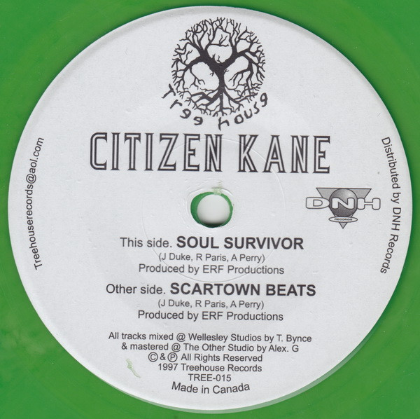 Citizen Kane / Erf Productions - Soul Survivor / Scartown Beats | Treehouse Records (TREE-015)