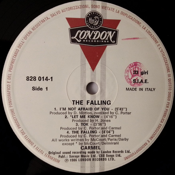 Carmel - The Falling | London Records (828 014-1) - 4 Carmel - The Falling | London Records (828 014-1) - 4