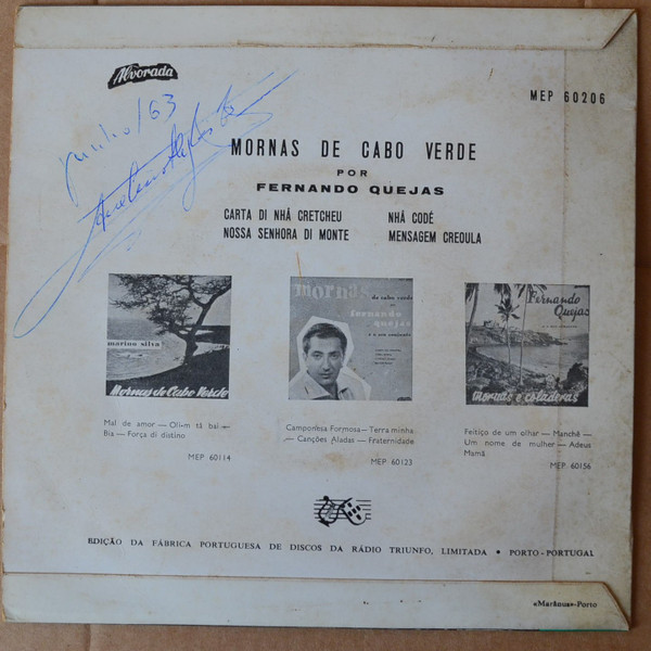 Fernando Quejas - Mornas De Cabo Verde | Alvorada (MEP 60206) - 2
