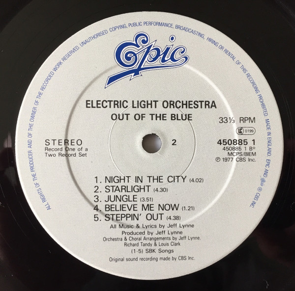Electric Light Orchestra - Out Of The Blue | Epic (450885 1) - 4