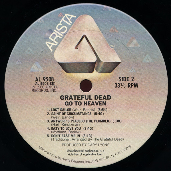 The Grateful Dead - Go To Heaven | Arista (AL5-8181) - 4 The Grateful Dead - Go To Heaven | Arista (AL5-8181) - 4