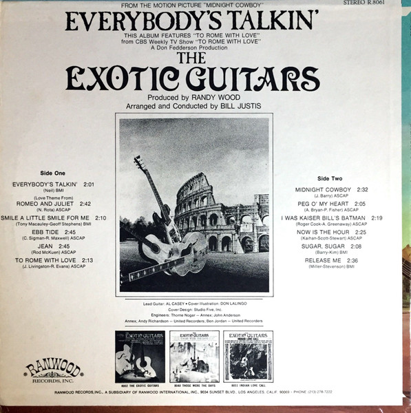 The Exotic Guitars - Everybody's Talkin' | Ranwood (R.8061) - 2 The Exotic Guitars - Everybody's Talkin' | Ranwood (R.8061) - 2