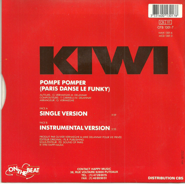 Kiwi - Pompe Pomper (Paris Danse Le Funky) | On The Beat (OTB 1301-7) - 2
