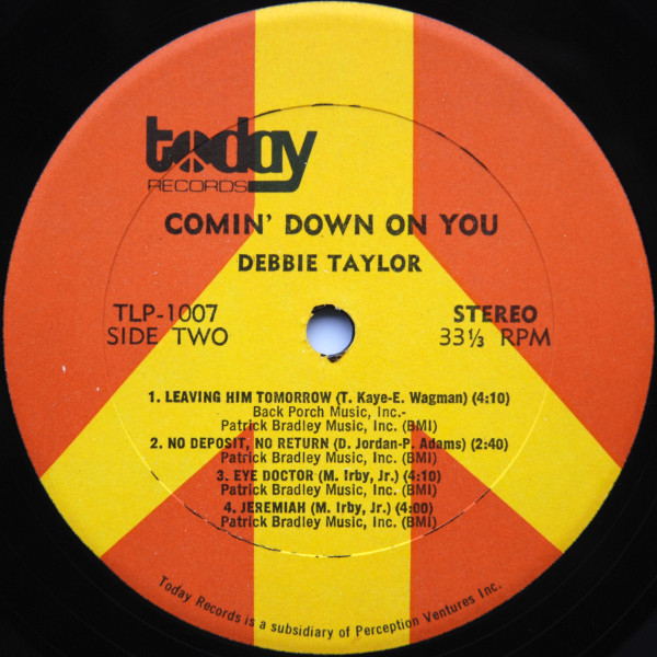 Debbie Taylor - Comin' Down On You | Today Records (TLP 1007) - 4 Debbie Taylor - Comin' Down On You | Today Records (TLP 1007) - 4