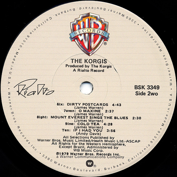 The Korgis - The Korgis | Warner Bros. Records (BSK 3349) - 4