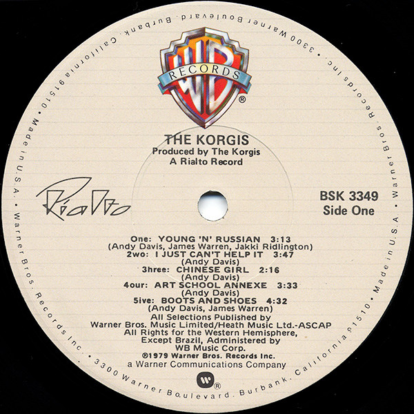The Korgis - The Korgis | Warner Bros. Records (BSK 3349) - 3