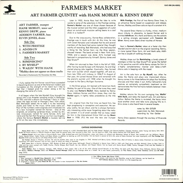 Art Farmer - Farmer's Market | Original Jazz Classics (OJC-398) - 2