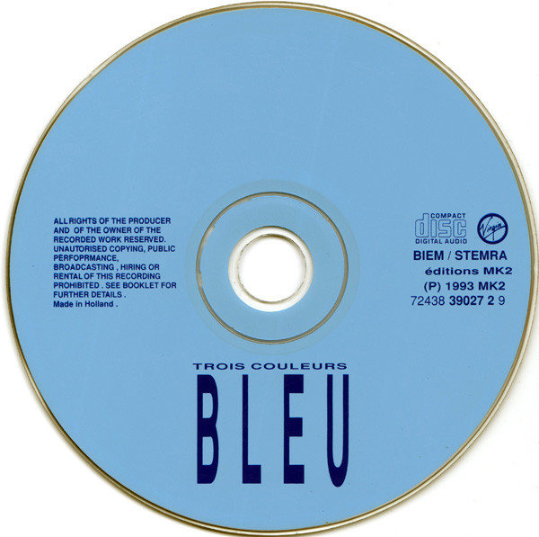 Zbigniew Preisner - Trois Couleurs: Bleu (Bande Originale Du Film) | Virgin (72438 39027 2 9) - 2