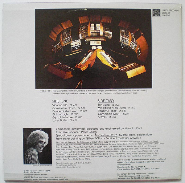 Malcolm Cecil - Radiance | Unity Records (UR 709) - 2