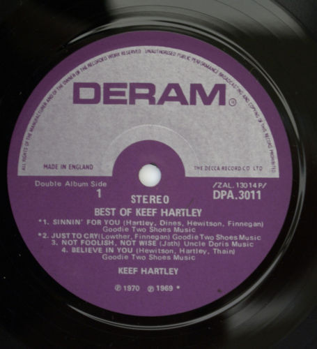 Keef Hartley - The Best Of Keef Hartley | Deram (DPA 3011/2) - 2