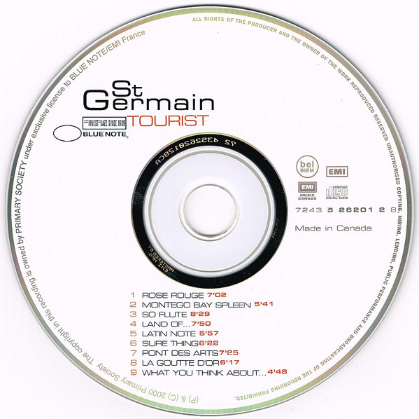 St Germain - Tourist | Blue Note (7243 5 26201 2 8) - 3 St Germain - Tourist | Blue Note (7243 5 26201 2 8) - 3