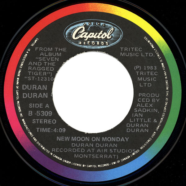 Duran Duran - New Moon On Monday (7") [Vinyl] | Capitol Records (B-5309) - 3