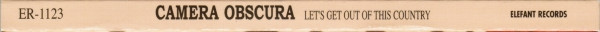 Camera Obscura - Let's Get Out Of This Country | Elefant Records (ER-1123) - 3 Camera Obscura - Let's Get Out Of This Country | Elefant Records (ER-1123) - 3