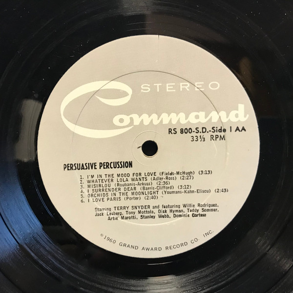 Terry Snyder And The All Stars - Persuasive Percussion | Command (RS 800SD) - 3