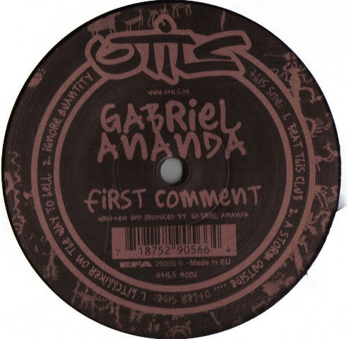 Gabriel Ananda - First Comment EP | Utils (utils #006) - main Gabriel Ananda - First Comment EP | Utils (utils #006) - main