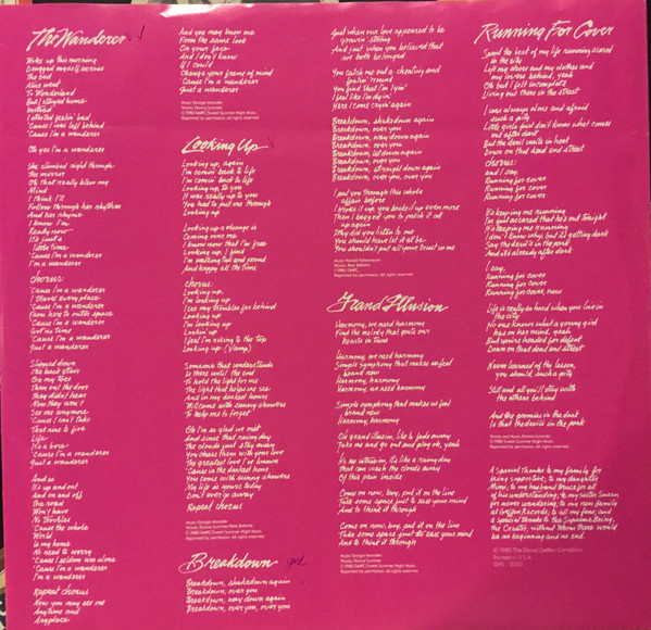 Donna Summer - The Wanderer [Vinyl] | Geffen Records (GHS 2000) - 4