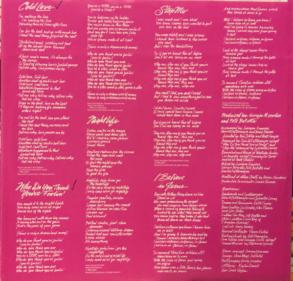 Donna Summer - The Wanderer [Vinyl] | Geffen Records (GHS 2000) - 3