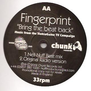 Fingerprint - Bring The Beat Back | Chunk Records (CHUNK 3) - 3 Fingerprint - Bring The Beat Back | Chunk Records (CHUNK 3) - 3