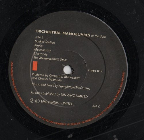 Orchestral Manoeuvres In The Dark - Orchestral Manoeuvres In The Dark | Dindisc (did 2.)
