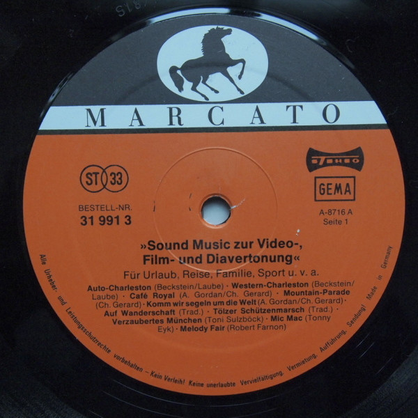 Various - Sound-Music Zur Video-, Film- Und Dia-Vertonung | Marcato (31 991 3) - 3