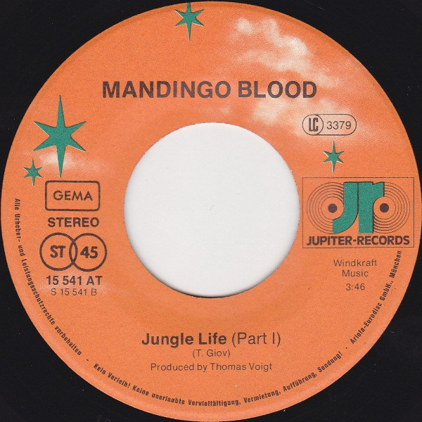 Mandingo Blood - Kunta Kinte / Jungle Life >Part 1< | Jupiter Records (15 541 AT) - 3