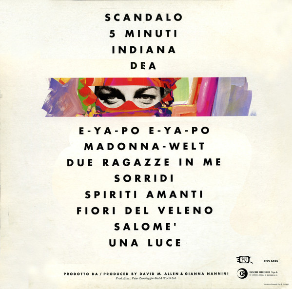 Gianna Nannini - Scandalo | Ricordi (STVL 6425) - main
