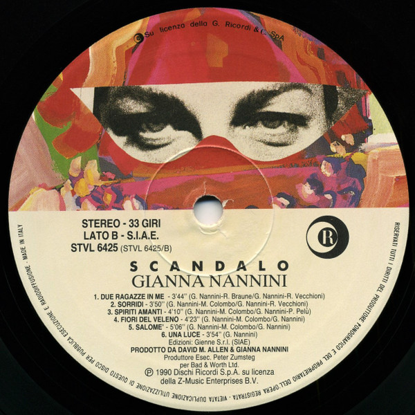 Gianna Nannini - Scandalo | Ricordi (STVL 6425) - 2