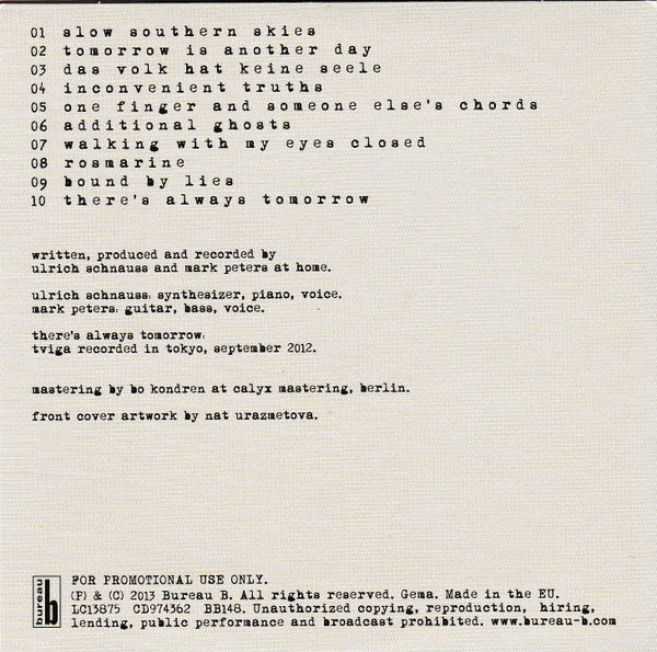Ulrich Schnauss & Mark Peters - Tomorrow Is Another Day | Bureau B (BB148) - 2