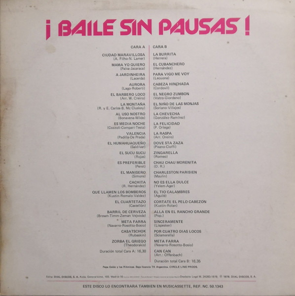 Pepe Galan Y Los Ritmicos - ¡Baile Sin Pausas! | Nevada (ND-50.1343) - 2 Pepe Galan Y Los Ritmicos - ¡Baile Sin Pausas! | Nevada (ND-50.1343) - 2
