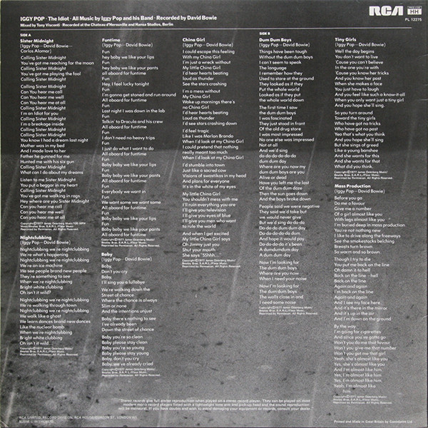 Iggy Pop - The Idiot | RCA Victor (PL 12275) - 2 Iggy Pop - The Idiot | RCA Victor (PL 12275) - 2