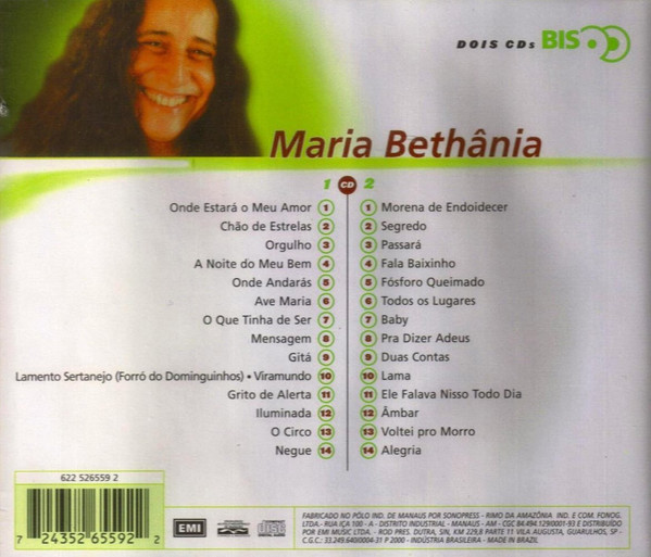 Maria Bethânia - Bis | EMI (526559 2) - 2 Maria Bethânia - Bis | EMI (526559 2) - 2