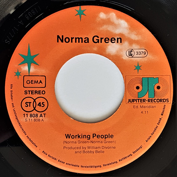 Norma Green - Working People / American Clown | Jupiter Records (11 808 AT) - 3