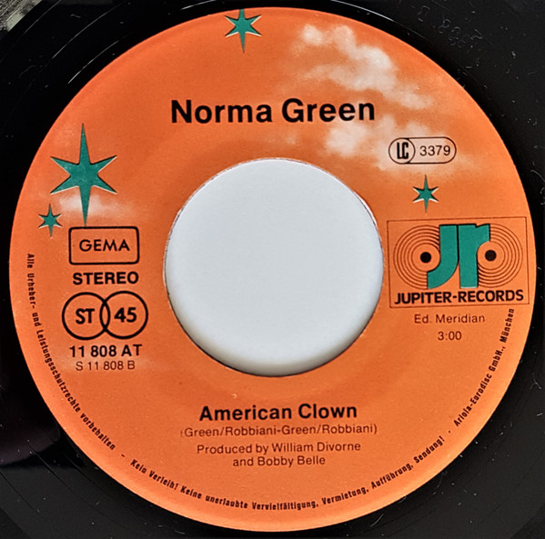 Norma Green - Working People / American Clown | Jupiter Records (11 808 AT) - 4