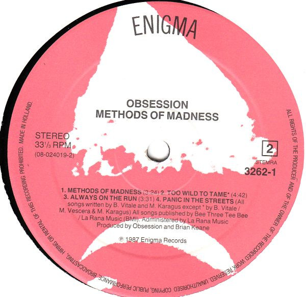 Obsession - Methods Of Madness | Enigma (3262-1) - 4 Obsession - Methods Of Madness | Enigma (3262-1) - 4