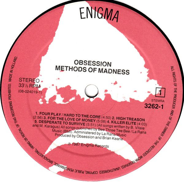 Obsession - Methods Of Madness | Enigma (3262-1) - 3 Obsession - Methods Of Madness | Enigma (3262-1) - 3