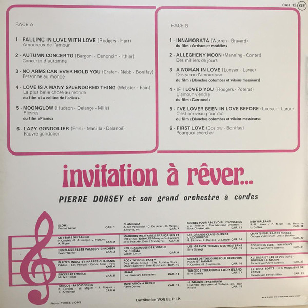 Pierre Dorsey Et Son Orchestre - Invitation A Rêver | Carrousel (CAR. 12) - 2 Pierre Dorsey Et Son Orchestre - Invitation A Rêver | Carrousel (CAR. 12) - 2